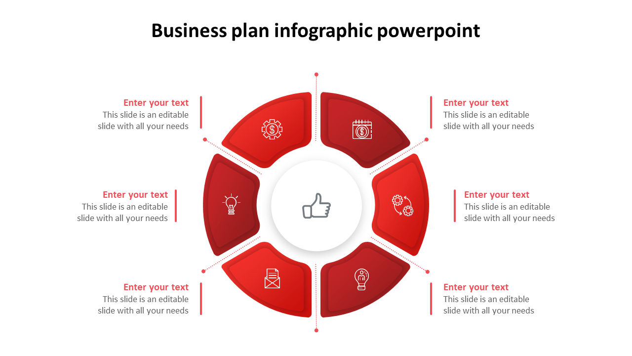 business plan infographic powerpoint-red